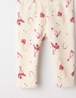 Teeny Weeny Boot Scooting Play Fleece Legging, Cream product photo View 02 S