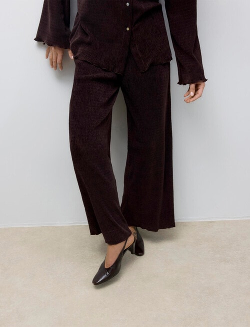 Vero Moda Wide Leg Pants, Chocolate Plum product photo