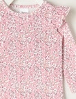 Teeny Weeny Boot Scooting Play Long Sleeve Floral Tee, Pink product photo View 02 S
