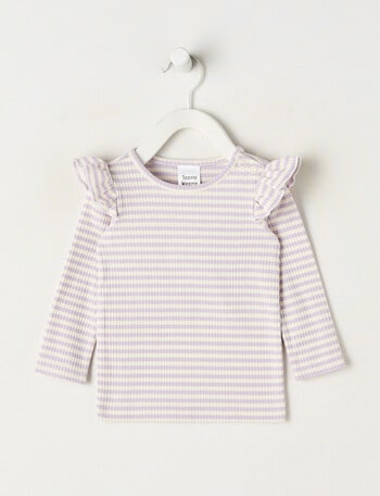 Teeny Weeny Boot Scooting Play Long Sleeve Yarn Dyed Tee, Grey product photo