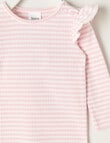 Teeny Weeny Boot Scooting Play Long Sleeve Yarn Dyed Tee, Pink product photo View 02 S