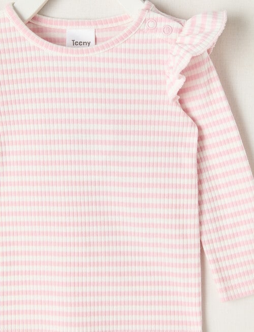 Teeny Weeny Boot Scooting Play Long Sleeve Yarn Dyed Tee, Pink product photo View 02 L