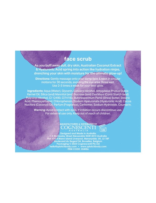 Splotch Coconut & Hyaluronic Glow Buff Face Scrub product photo View 02 L