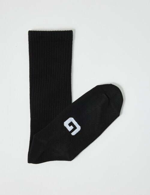 Gym Equipment Viscose Rayon from Bamboo Crew Sock, 3-Pack, Black product photo View 03 L