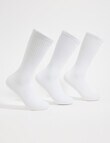 Gym Equipment Viscose Rayon from Bamboo Crew Sock, 3-Pack, White product photo