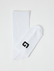 Gym Equipment Viscose Rayon from Bamboo Crew Sock, 3-Pack, White product photo View 03 S