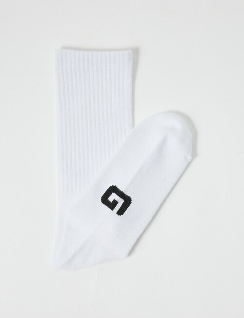 Gym Equipment Viscose Rayon from Bamboo Crew Sock, 3-Pack, White product photo View 03 L