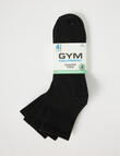 Gym Equipment Viscose Rayon from Bamboo Quarter Crew Sock, 4-Pack, Black product photo View 02 S