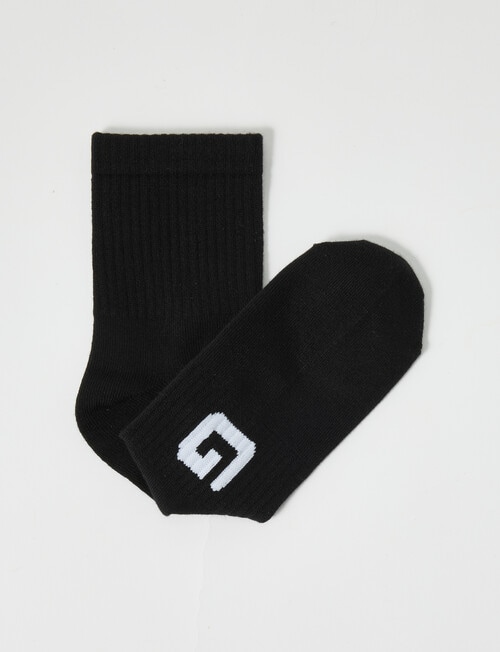 Gym Equipment Viscose Rayon from Bamboo Quarter Crew Sock, 4-Pack, Black product photo View 03 L