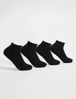 Gym Equipment Viscose Rayon from Bamboo Sneaker Sock, 4-Pack, Black product photo