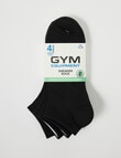Gym Equipment Viscose Rayon from Bamboo Sneaker Sock, 4-Pack, Black product photo View 02 S