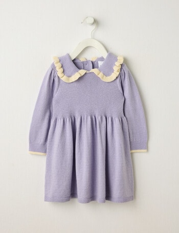 Teeny Weeny Boot Scooting Knit Dress, Lilac product photo