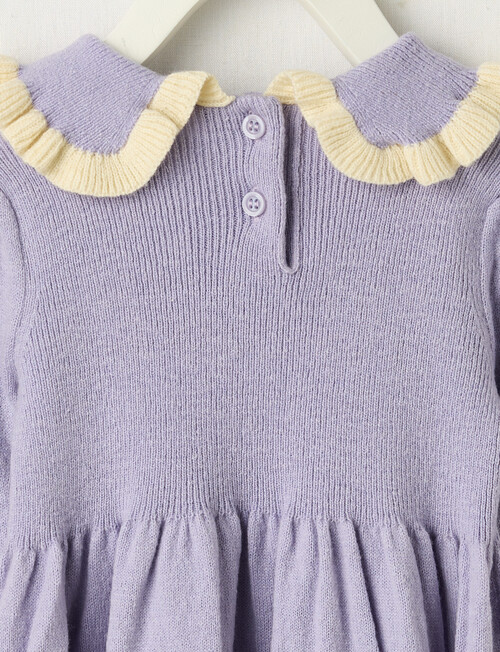 Teeny Weeny Boot Scooting Knit Dress, Lilac product photo View 02 L