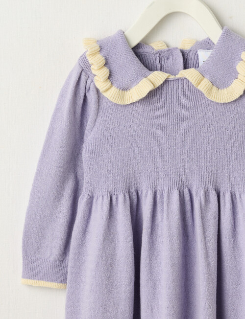 Teeny Weeny Boot Scooting Knit Dress, Lilac product photo View 03 L