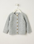Little Bundle Crew Knit Cardigan, Grey product photo