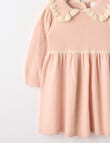 Teeny Weeny Boot Scooting Knit Long-Sleeve Dress, Pink product photo View 03 S