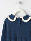 Teeny Weeny Boot Scooting Knit Long-Sleeve Dress, Navy product photo View 02 S