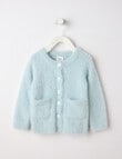 Teeny Weeny Boot Scooting Fluffy Crew Cardigan, Blue product photo