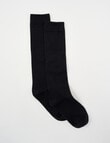 Lyric Cotton Knee Hi Socks, 2-Pack, Black product photo View 02 S