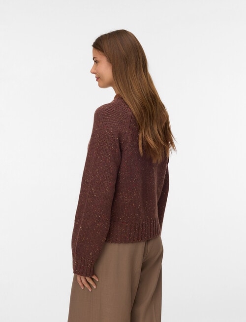 Vero Moda Long Sleeve V-Neck Knit Sweater, Puce product photo View 02 L