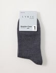Lyric Wool Blend Quarter Crew Sock, 1-Pack, Grey product photo View 02 S