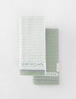 Sheridan Vita Tea Towel, 2-Pack, Sage product photo