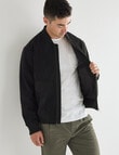 Gasoline Suede Bomber Jacket, Black product photo
