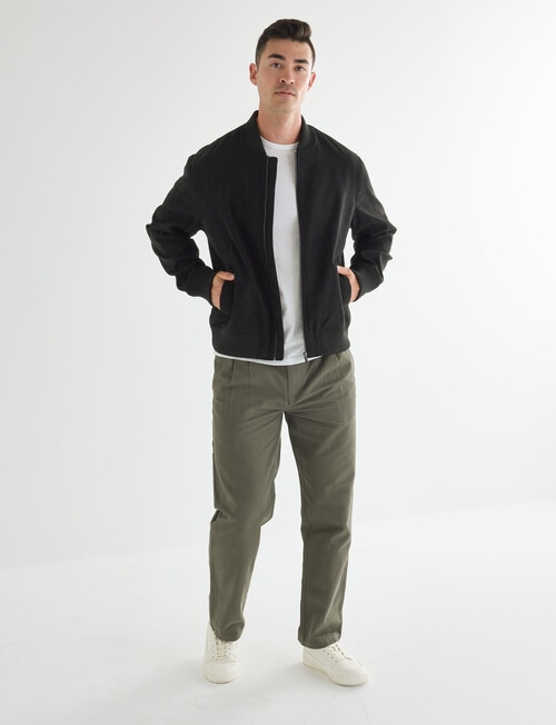 Gasoline Suede Bomber Jacket, Black product photo View 03 L