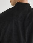 Gasoline Suede Bomber Jacket, Black product photo View 05 S