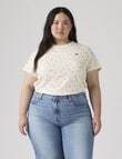 Levis PL Maja Ditsy The Perfect Tee, Egret product photo View 02 S