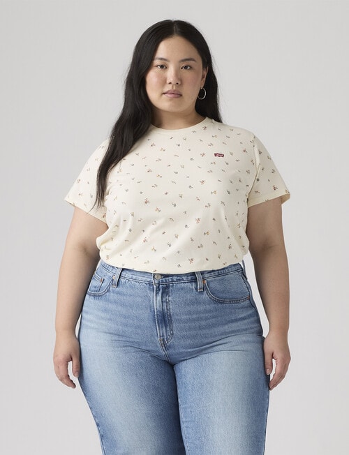 Levis PL Maja Ditsy The Perfect Tee, Egret product photo View 02 L