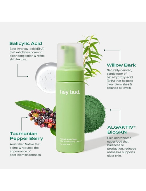 Hey Bud Cloud And Clear BHA Acne Foaming Cleanser product photo View 04 L