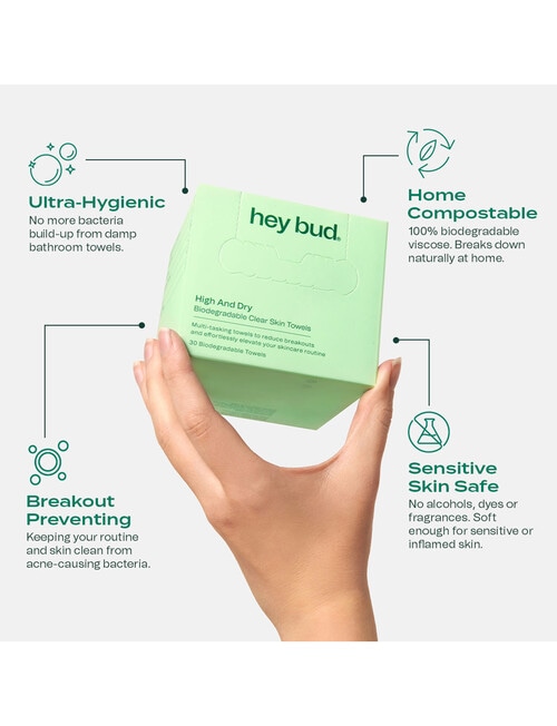 Hey Bud High And Dry Biodegradable Skin Towels, 30-Pack product photo View 04 L
