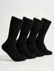 Gym Equipment Crew Cushion Sock, 3-Pack, Black product photo