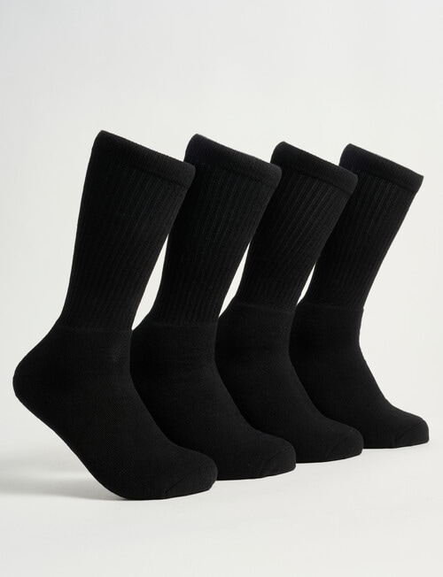 Gym Equipment Crew Cushion Sock, 3-Pack, Black product photo
