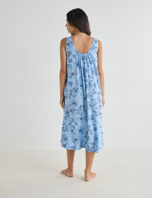 Whistle Sleep Slip Nightie, Navy Print product photo View 02 L