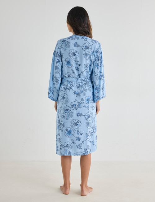 Whistle Sleep Robe, Navy Print product photo View 02 L