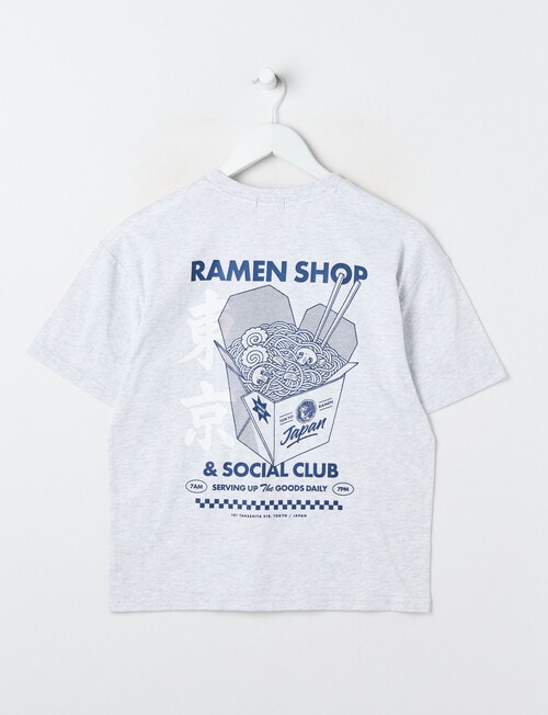 No Issue Ramen Shop Short Sleeve Tee, Grey Marle product photo View 03 L