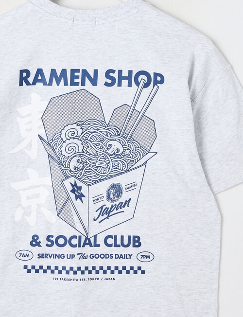 No Issue Ramen Shop Short Sleeve Tee, Grey Marle product photo View 04 L