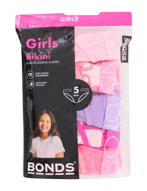 Bonds Multipack Bikini, 5-Pack, Checkered Bows Mini product photo View 03 L