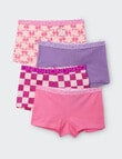 Bonds Multipack Shortie, 4-Pack, Checkered Bows Mini product photo