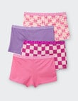 Bonds Multipack Shortie, 4-Pack, Checkered Bows Mini product photo View 02 S