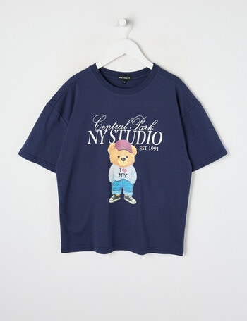 No Issue NY Bear Short Sleeve Tee, Navy product photo