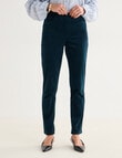 Ella J Pull-On Cord Straight Leg Pant, Petrel product photo View 02 S