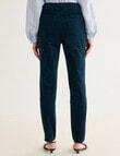 Ella J Pull-On Cord Straight Leg Pant, Petrel product photo View 03 S