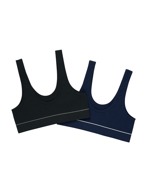 Bonds Retro Rib Bikini Brief, 2-Pack, Black & Black Sea product photo View 02 L