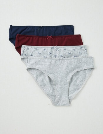 Lyric Bikini Briefs, 4-Pack, Bows product photo