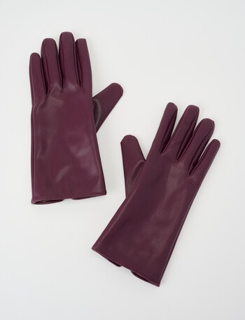 Boston + Bailey PU Glove, Burgundy product photo