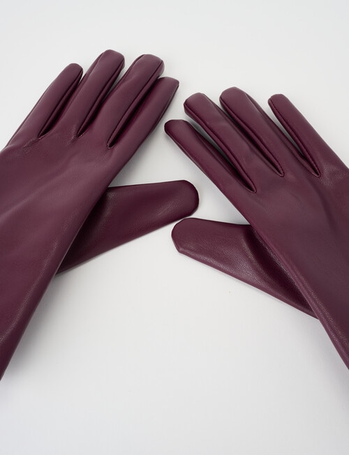 Boston + Bailey PU Glove, Burgundy product photo View 03 L