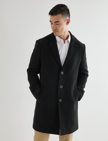 Laidlaw + Leeds Mason Car Coat, Black product photo